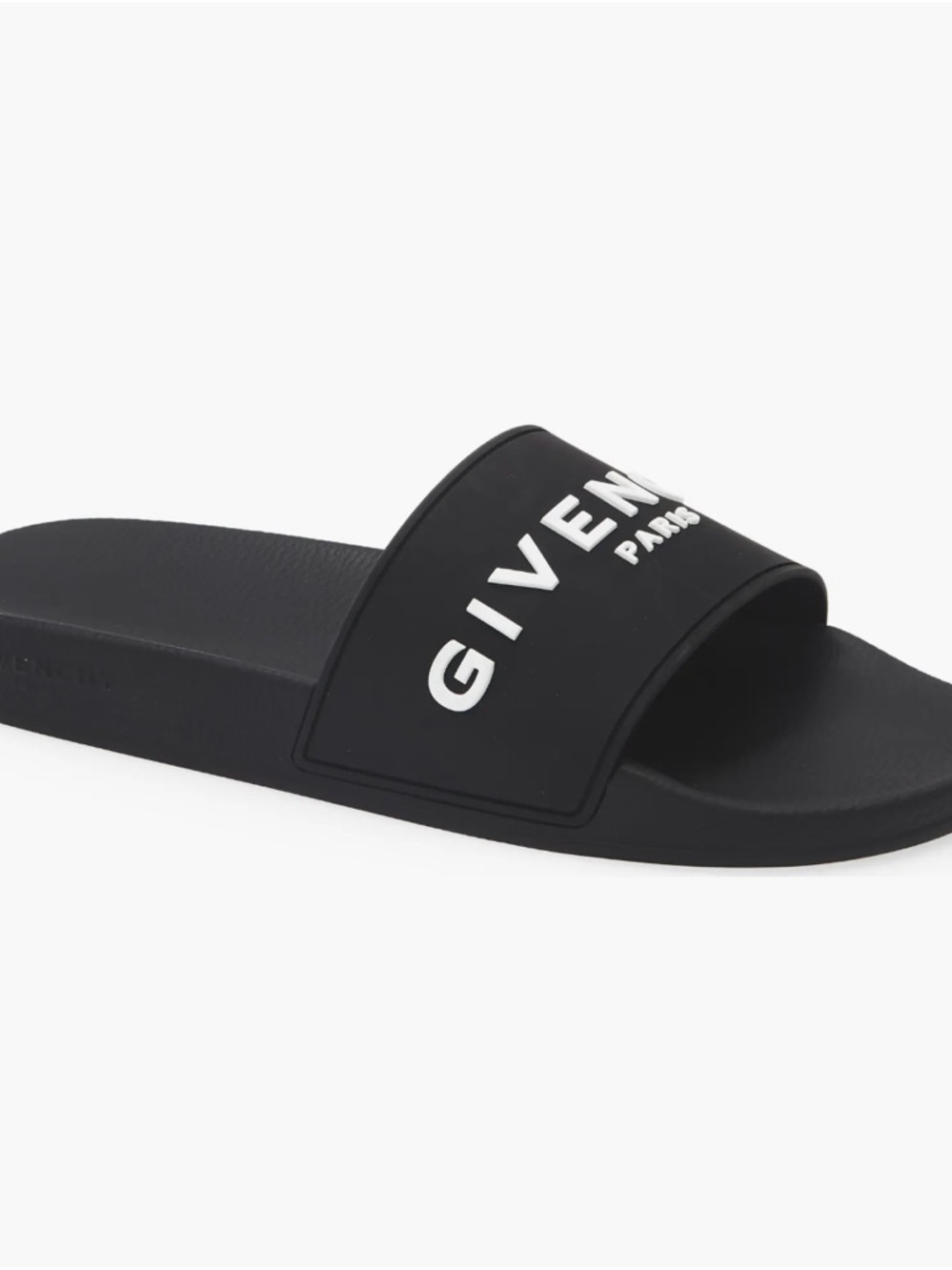 Authentic Givenchy Black Paris Logo Slide Sandals - Picture 5 of 6